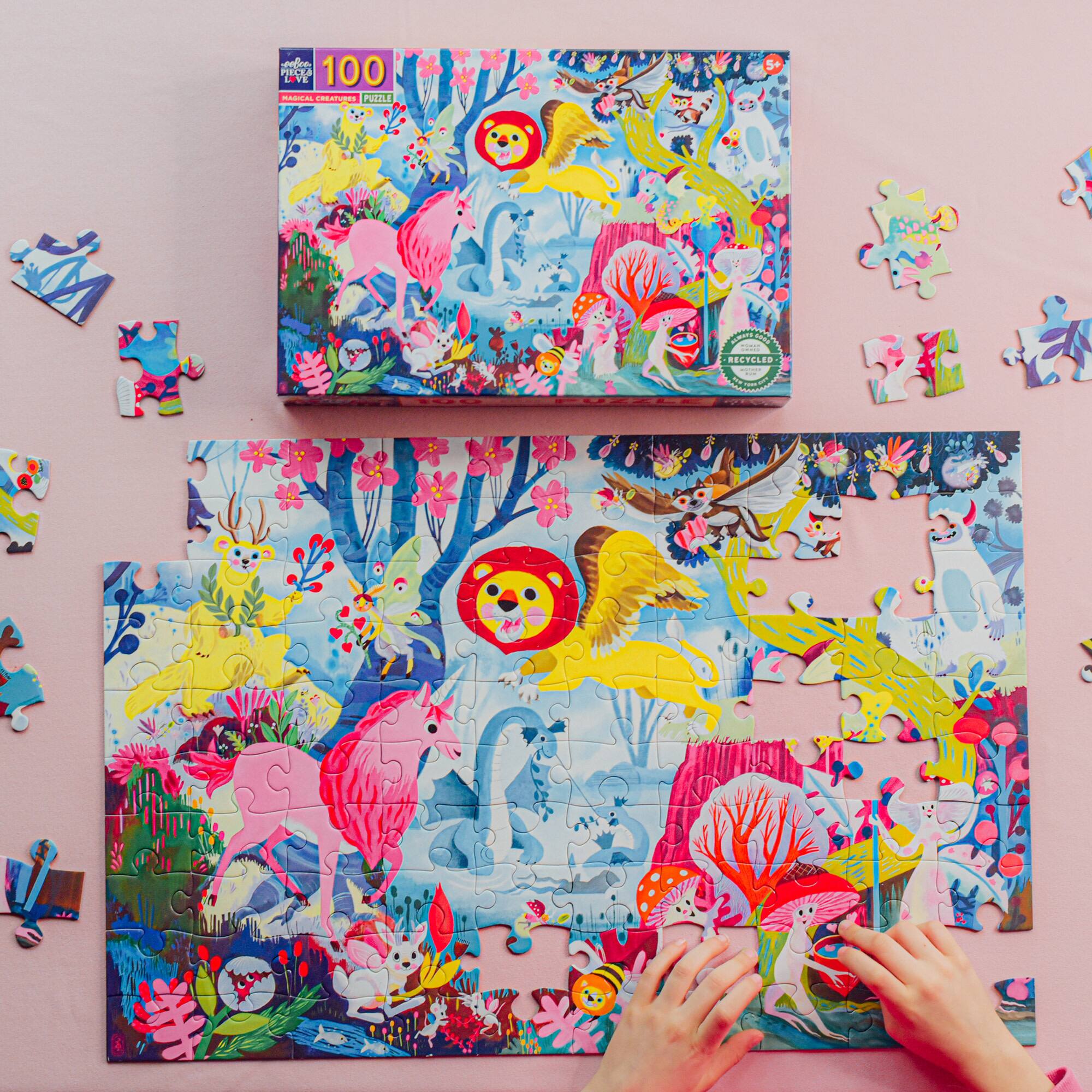 eeBoo Magical Creatures 100 Piece Puzzle